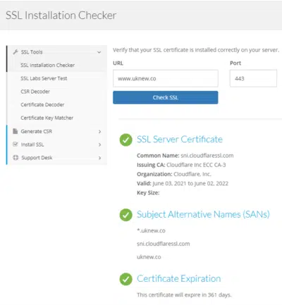 SSL 보안등급 확인 사이트 20 geocerts.com ssl checker