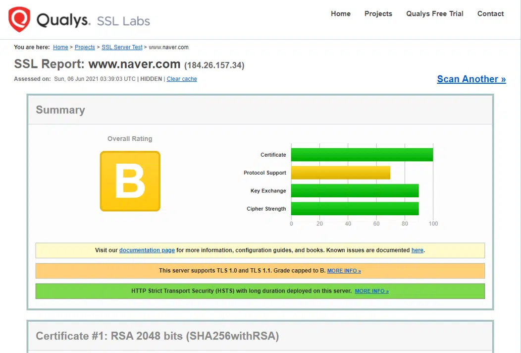 SSL 보안등급 확인 사이트 14 ssl 보안등급테스트-naver