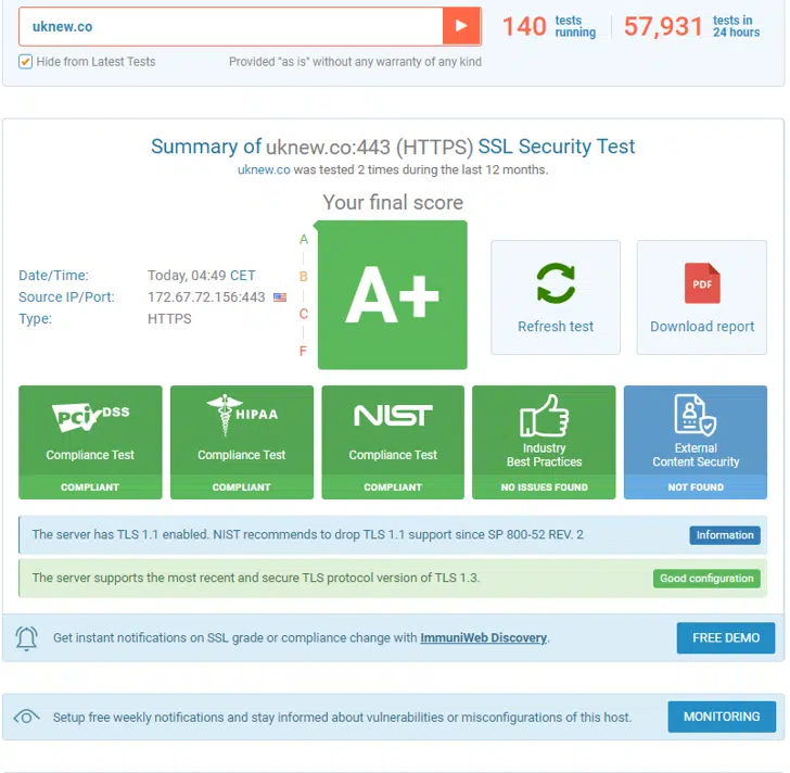 SSL 보안등급 확인 사이트 16 ssl-보안등급테스트